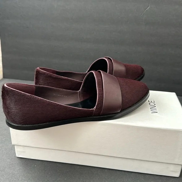 Stylish Vince. 'Fig' Color Calf Hair 'Mason' Loafer Flats size 7.5M - Picture 8 of 10